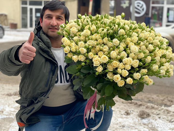 Кустовые розы цветы букеты доставка 51 25 15