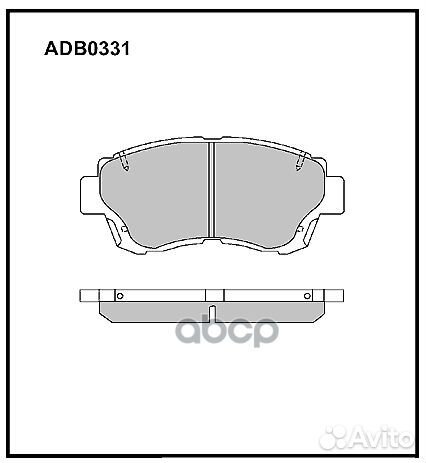 Колодки тормозные дисковые перед ADB0331 AL