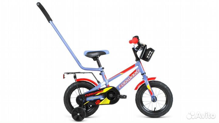 Велосипед детский Forward Meteor 12 (2021) серый/к