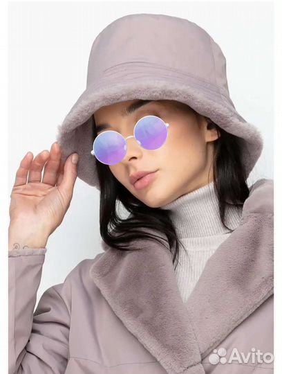 Панама двухсторонняя женская зимняя экомех