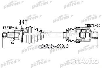 Полуось привода;прав ford: escape 01-08 mazda:
