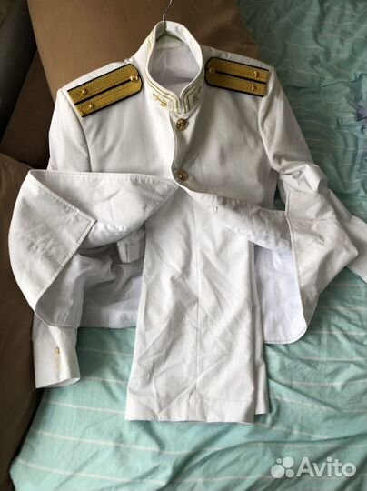 Бушлат военный белый, парадная форма белая вмф