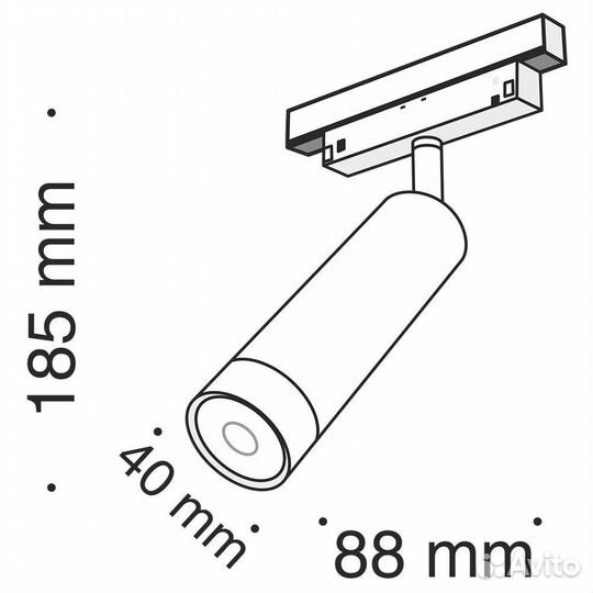 Трековый светодиодный светильник Maytoni Track Lamps TR019-2-7W3K-B