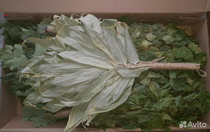 Набор Веники для бани 5шт (дуб, берёза, бамбук)