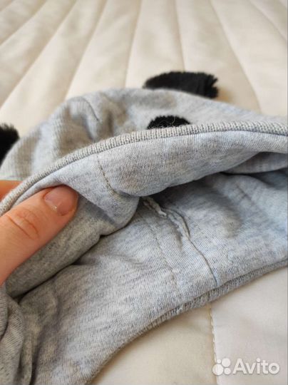 Шапка для малыша 2-7 месяцев теплая