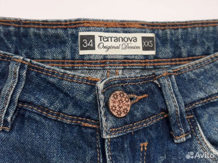 Короткие джинсовые шорты terranova 40 xxs 158