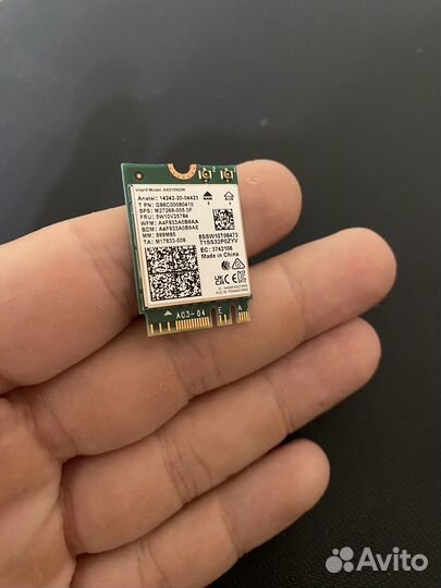 Адаптер Intel AX210NGW Wi-Fi 6E + Bluetooth 5.2