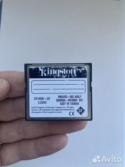 Карта памяти CF Kingston Compact Flash 266x 4Gb