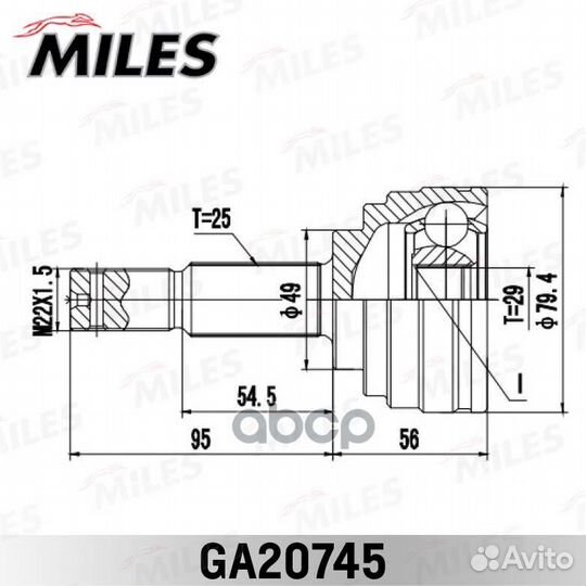 ШРУС наружный nissan tiida JPN make C11 2005.08