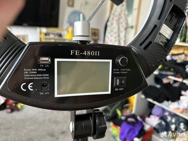 Кольцевая лампа 45 см со штативом FE -480