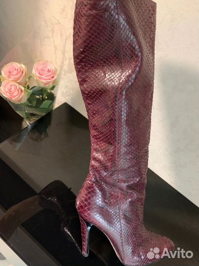 Сапоги Jimmy Choo из кожи питона