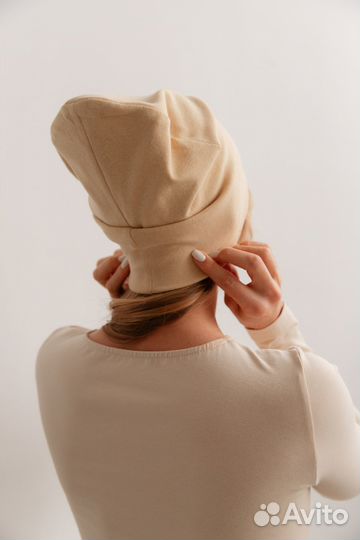 Шапка бини хлопковая