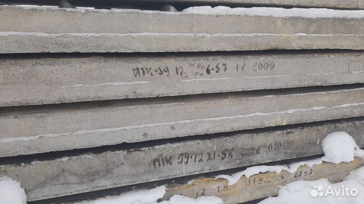 Плиты перекрытия б/у 59 х12, др. с неб.дефектами