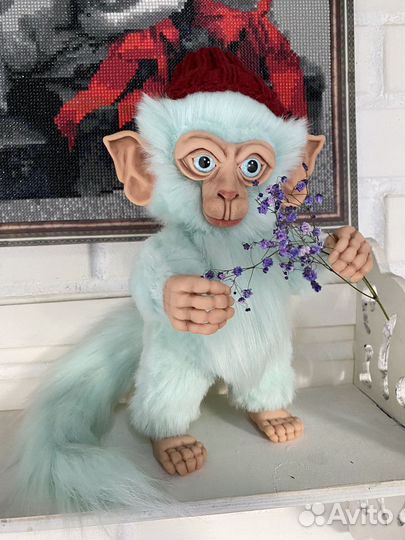 Игрушки в смешанной технике Обезьянка. Продана