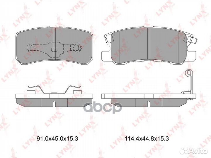 Колодки тормозные дисковые зад BD5507 lynxauto