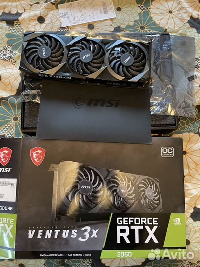 Видеокарта rtx 3060 12 гб msi ventus 3x oc