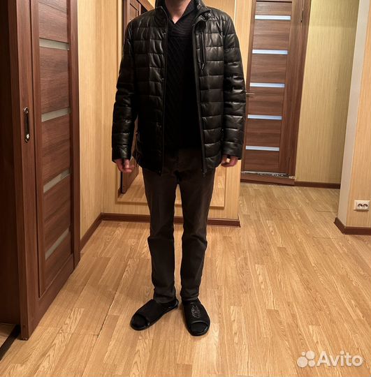 Куртка мужская/пуховик (натуральная кожа)