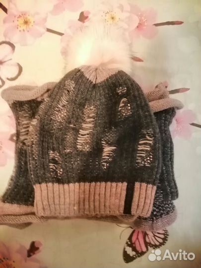 Шапка и снуд женский