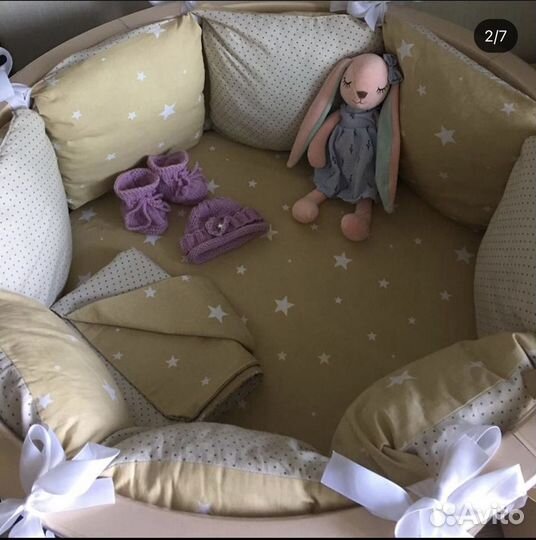 Бортики в круглую кроватку