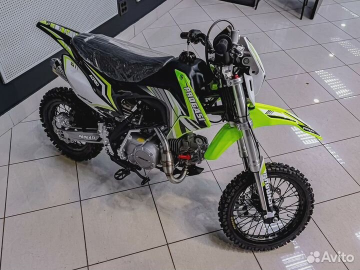 Кроссовый мотоцикл Progasi Smart mini 125 зеленый