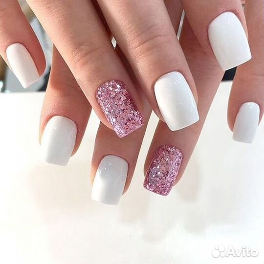 Наращивание ногтей, покрытие г/ лаком