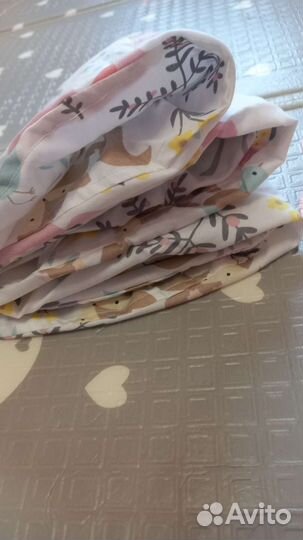 Простынь в круглую кроватку новая