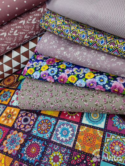 Ткань для пэчворка и рукоделия мелкий рисунок