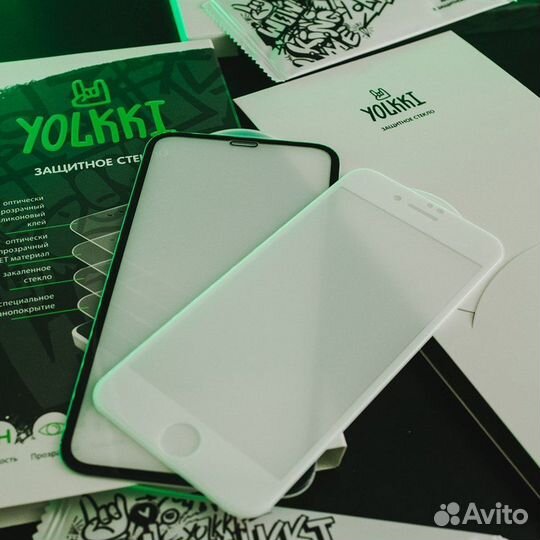 Защитное стекло 3D для iPhone с рамками