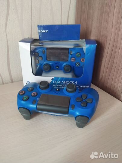 Джойстик PS4 синий(новый)