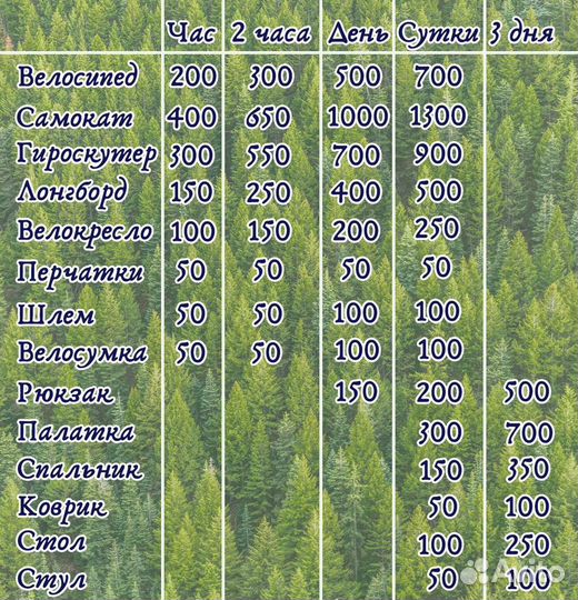 Вело сервис, прокат снаряжения для активного о