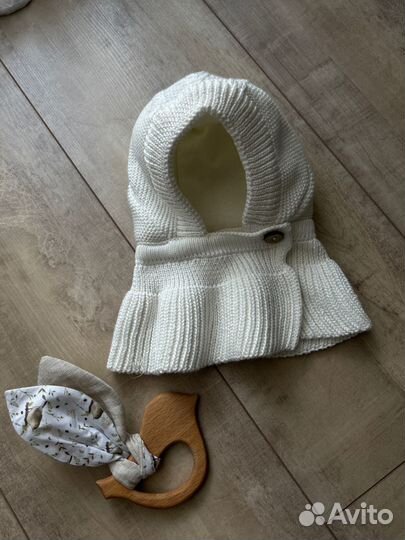 Шапка-шлем для новорожденных зима