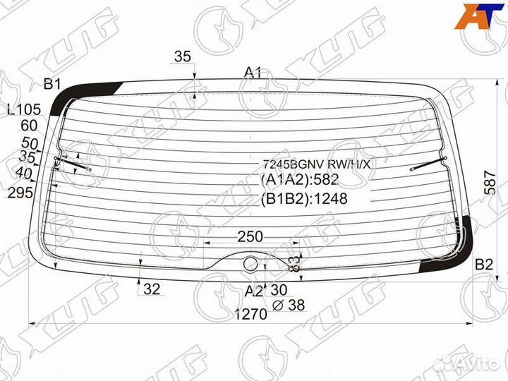 Стекло заднее Renault Scenic 1