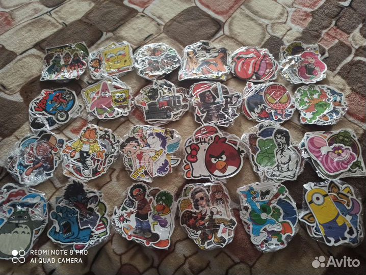 Наклейки пакетом по 10 шт