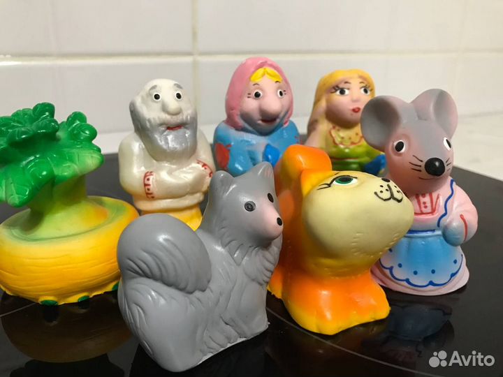 Резиновые хлеб-колбаса, сказка Репка, животные