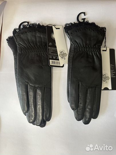 Перчатки женские кожаные