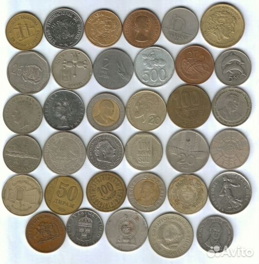 Набор зарубежных монет № 3 - 35 монет из 35 стран