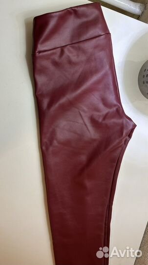 Лосины calzedonia с имитацией кожи утепленные