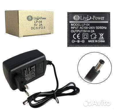 Блок питания 5V 2A, 6A (5.5/2.5)