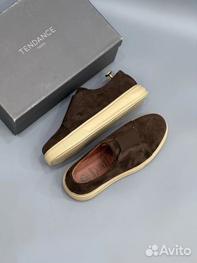 Слипоны мужские замшевые