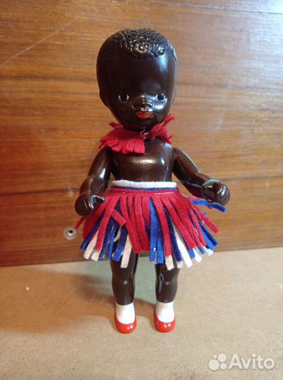 Кукла негритенок, композит, гдр клеймо EBE, 1950-е