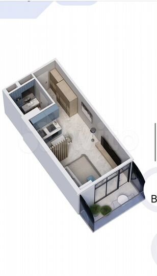Квартира-студия, 29 м² (Грузия)