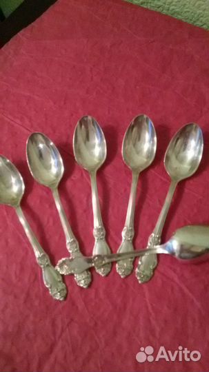 Ложки кофейные новые мнц посеребр СССР 6 шт
