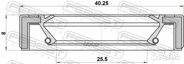 Сальник Масляного Насоса 25.5x40.25x8x8 Acura C