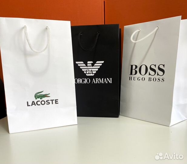 Брендированные пакеты Lacoste,Boss,Armani