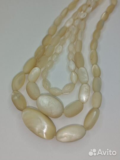 Бусы антик природный Перламутр/Баламуты