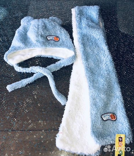 Детский набор шарфик и шапка новый