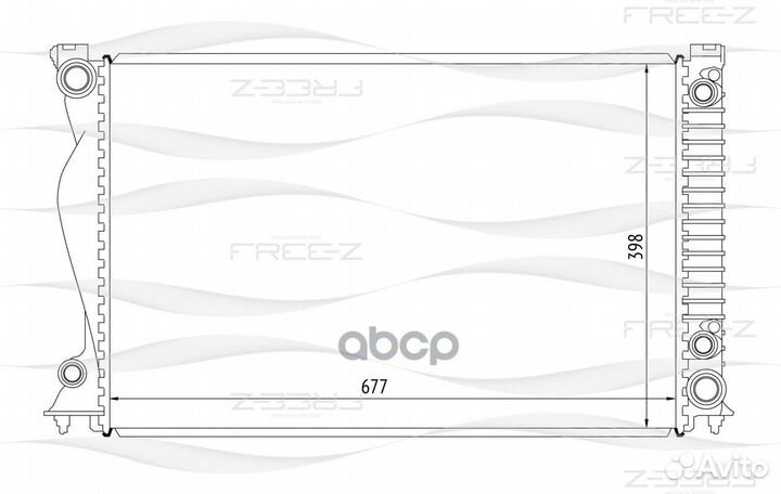 Радиатор Audi A6 04 KK0102 free-Z