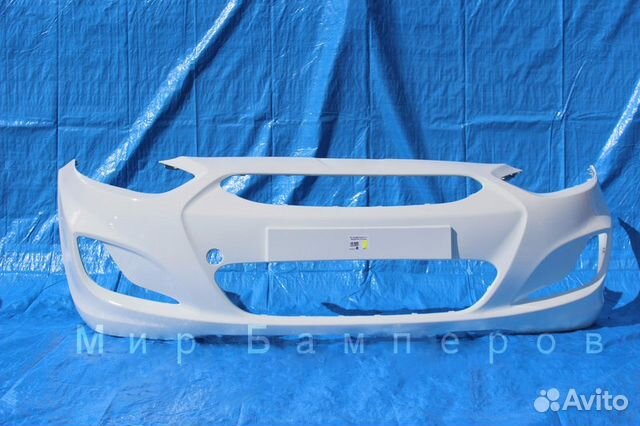 Бампер Хендай Солярис 2011-2014 в цвет PGU