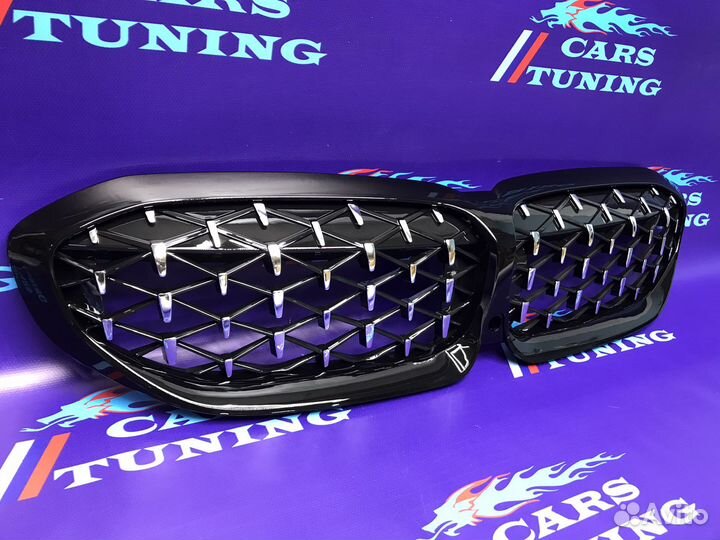 Решетка радиатора BMW G20 diamond (соты)