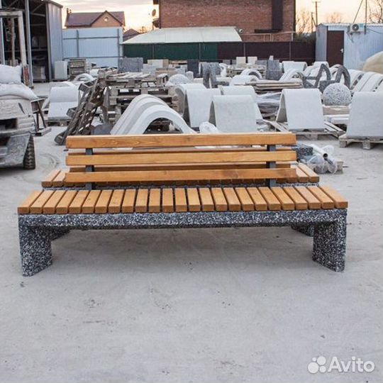 Скамейка со спинкой парковая, городская